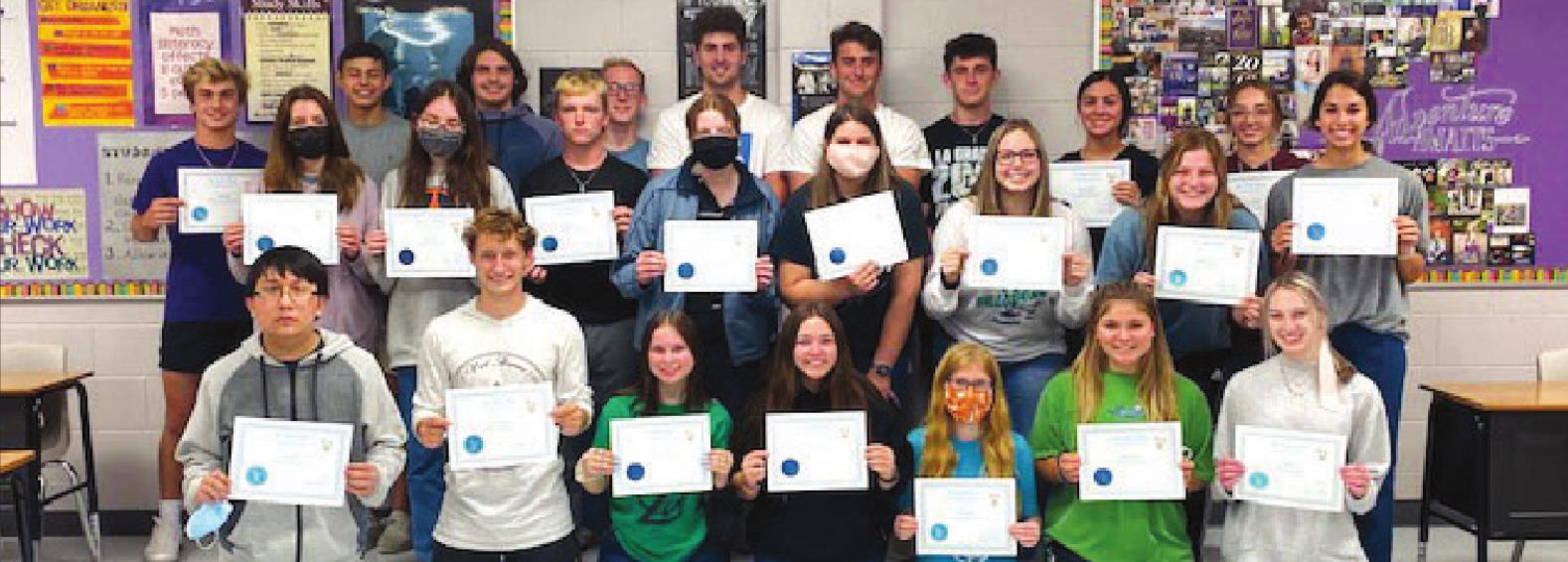 LHS Students Inducted Into Math Honor Society | The Fayette County Record