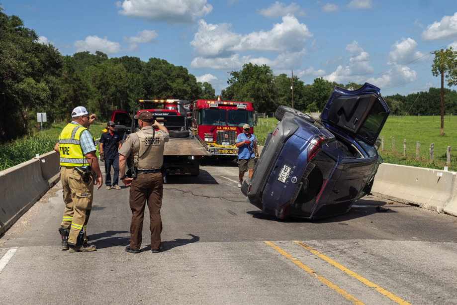 SUV Rolls Over on SH 159 | The Fayette County Record