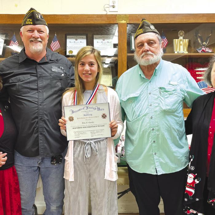 VFW Post No. 5254 and Auxiliary Announce Contest Winners