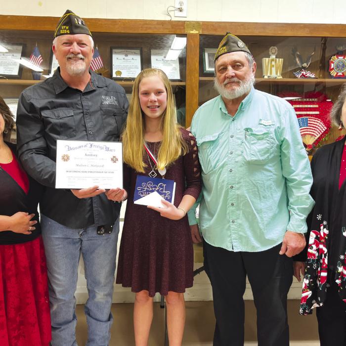 VFW Post No. 5254 and Auxiliary Announce Contest Winners