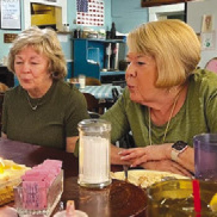 Helen Mikus with the birthday girls Bonnie Rohde and Donna Fischman at the Ladies Birthday Lunch.