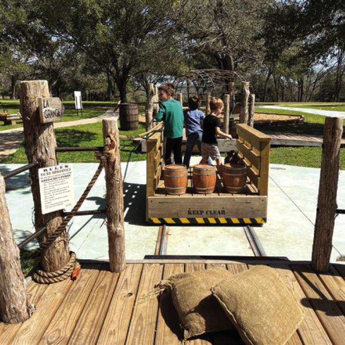 Along with Spring Break activities, guests can explore the outdoor interactive playscape all week.