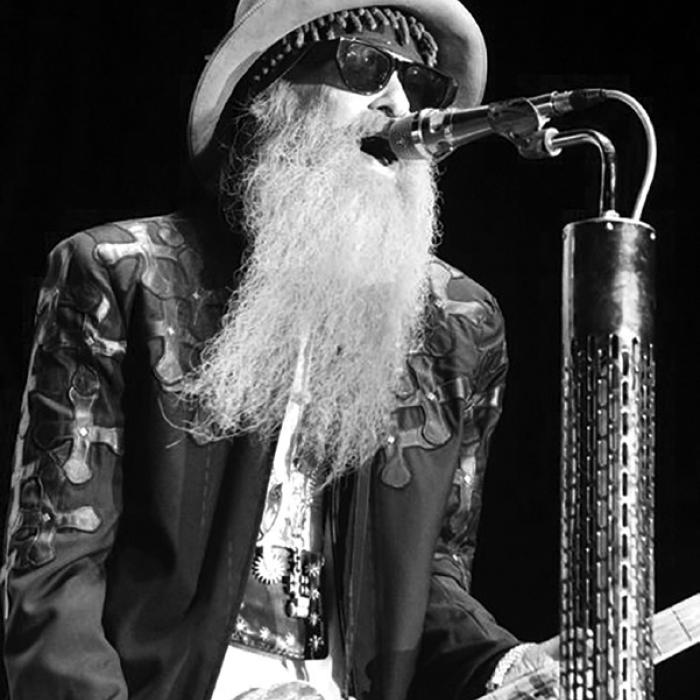 ZZ Top lead singer Billy Gibbons sings during the concert at the fairgrounds in 2015.