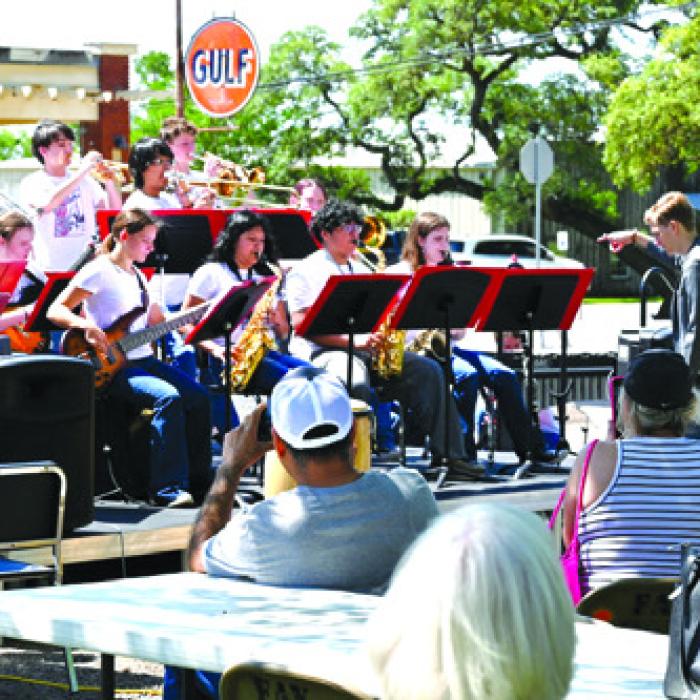 Columbus High School band at ArtWalk.