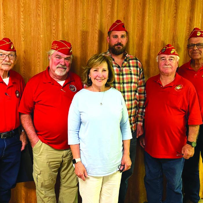New officers of the Colorado Valley Detachment of No. 1028, Marine Corps League, were installed for the 2023-2024 year. Pictured from left are Douglas Blaha, Bobby Bedient, Katrina Packard Elvig, Kelly Cox, Richard Chance and John Kana. Service projects are being finalized for the year.