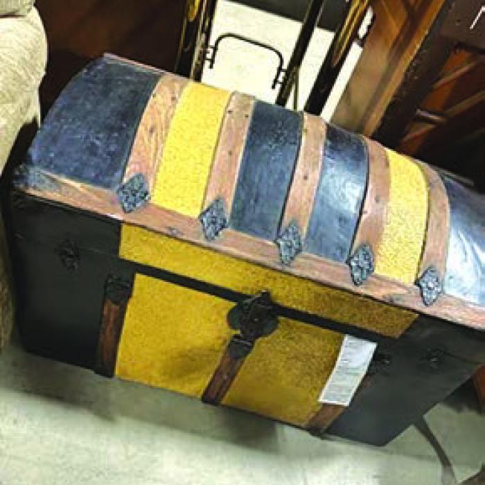 The trunk Ruckert found at Second Chance she plans to restore.