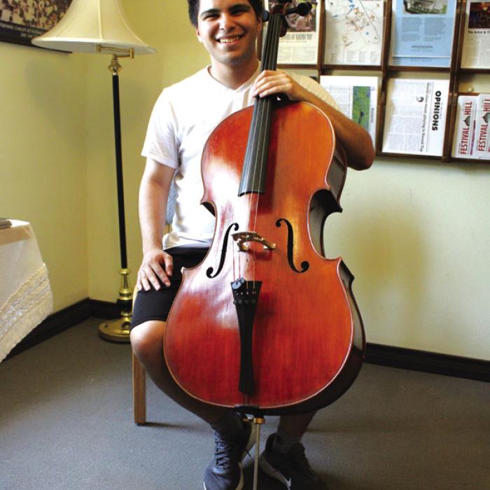 Cellist Andres Avila is one of the young musicians performing this summer at Festival Hill. Photo by MaKenzie Givan