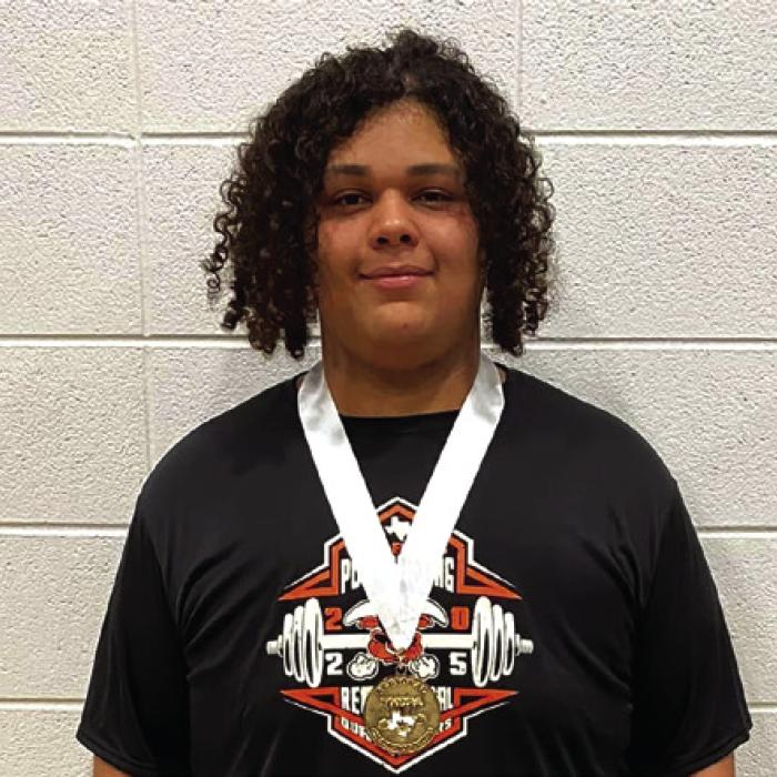 Schulenburg’s Calvin Thompson is headed to the state powerlifting meet after winning the super heavyweight class at regionals, lifting 610 pounds in squat, 365 pounds in bench and 430 pounds in deadlift.