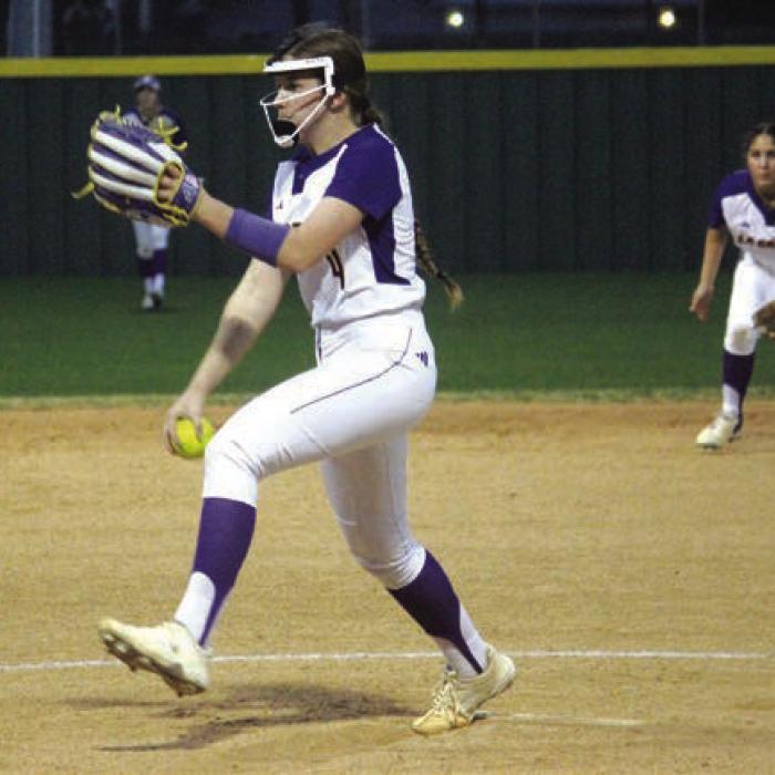 La Grange’s Brooke Ulrich pitched a complete game four-hitter in Tuesday’s season opener. Photo by Jeff Wick