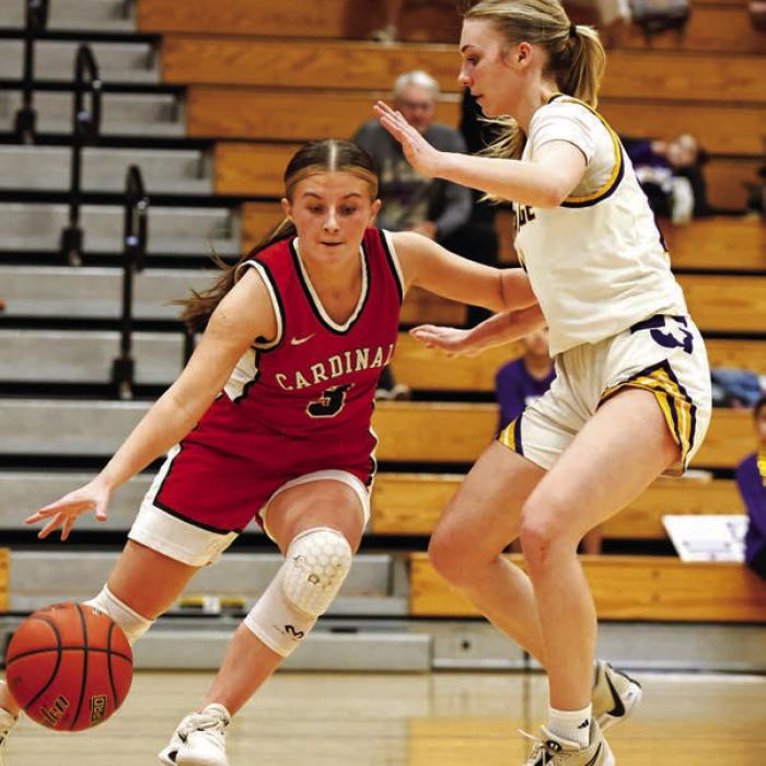 La Grange’s Kylie Trlicek plays defense in Tuesday’s regional semifinal.