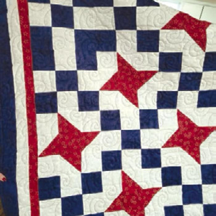 Shelby Auxiliary quilt made by Maydell Spiess for Veterans Day breakfast.