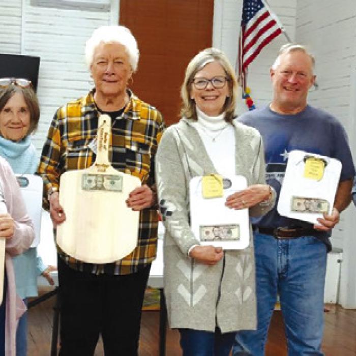 Winners of the Taste of Winchester held this last weekend were front from left: Rhoda Gersch winner of the Main Course category; Barb Schafer was winner of Dessert category; Evelyn Parker was winner of Appetizer category; and Bill Karisch was winner of Macaroni and Cheese category. Also winning were Karen Kilian, Liz Wallace, Carol Stewart, Mark Dennis and Nicolette Morrison.
