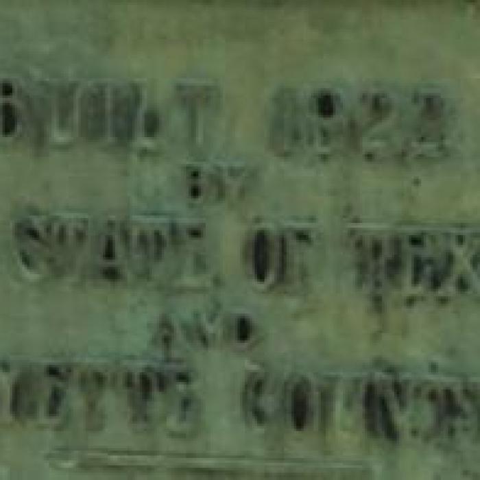 A plaque on the bridge crossing over the East Navidad River on FM 1579 still says “Built 1922 by The State of Texas and Fayette County.”