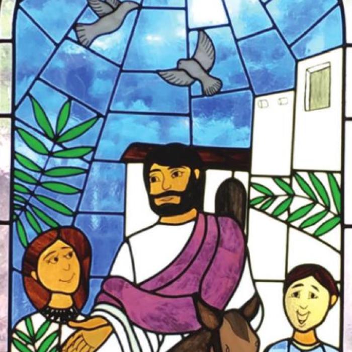 Newest stained glass window at St. Paul Lutheran.