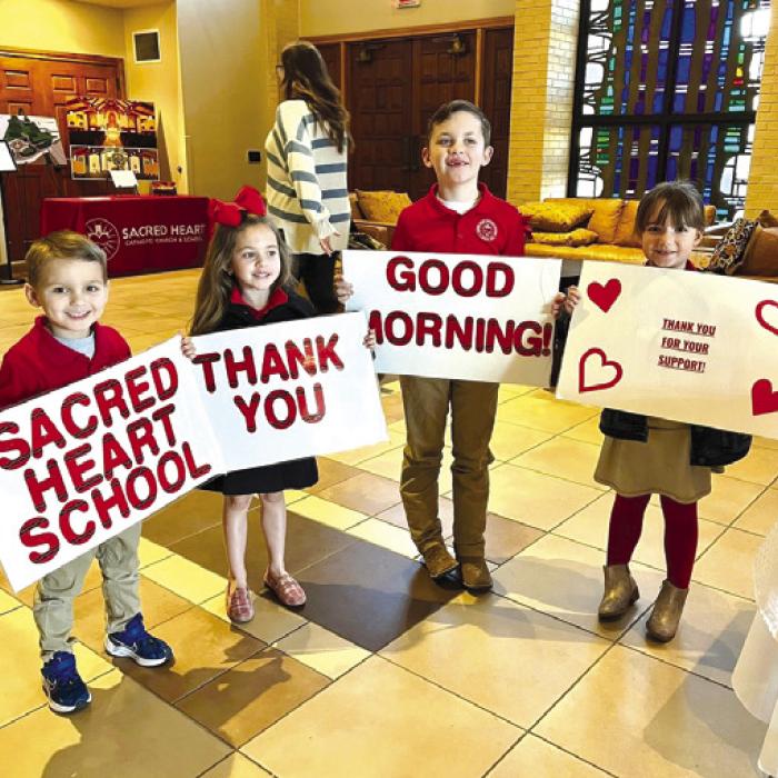 Sacred Heart Catholic School closed out Catholic Schools Week with Mass. School children had various roles from altar serving to lectoring, cantoring, and greeting. They did a great job.