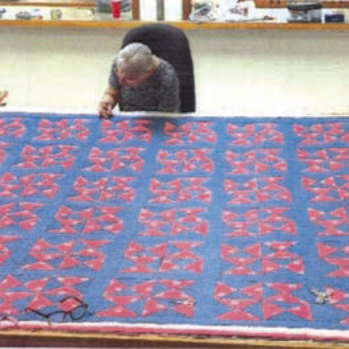 CDA quilters from left: Gladys Polasek, Rosemary Ermis, Mary Ann Mikulenka, Mildred Walla and Lenora Zapalac. Quilters not shown Madeline Kovar, Veronica Ryza and Mary Fox.