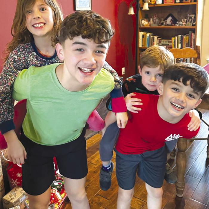 The Chlumsky grandkids on Christmas.