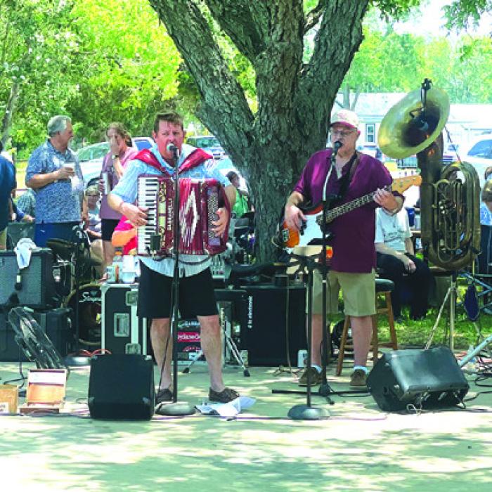 St. John the Baptist Catholic Church in Ammannsville celebrated its 134th Annual Church Feast on Sunday, June 16. Pictured above are Mark Halata and Texavia performing under the pecan trees.