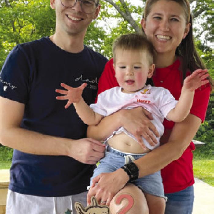Elton and Miko Kulak with their birthday boy Henry who turned two.