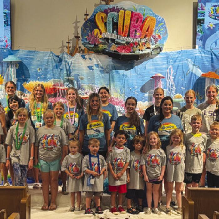 Vacation Bible School was held at Martin Luther Lutheran Church in Carmine June 9 to 13 with the theme SCUBA-Diving into friendship with God.