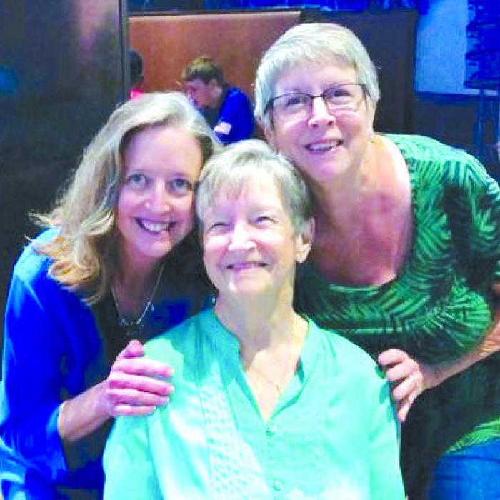 Kathy Chlumsky, her mom Nelda Lamb and sister Debbie David on a Mother’s Day celebration in Lake Charles, Louisiana.