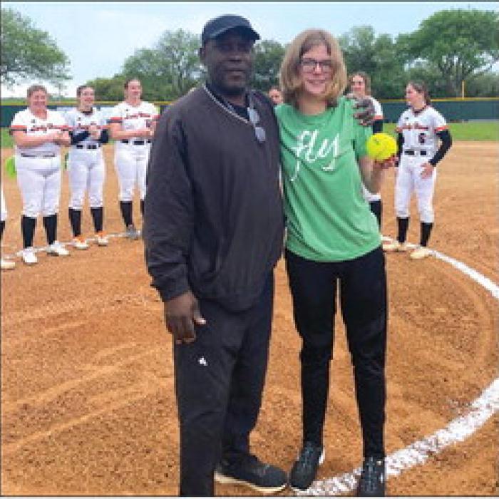 Kubala Throws Out First Pitch