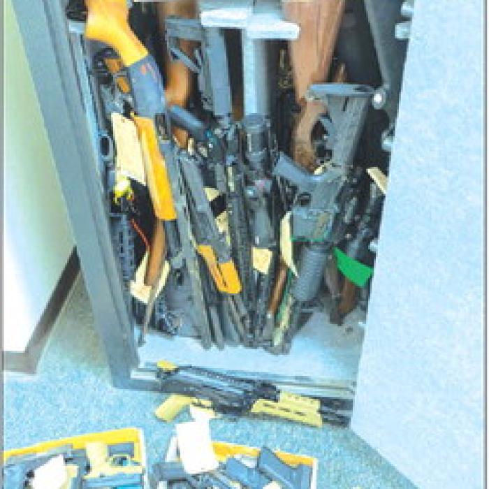 Here’s a look at some of the seized guns that will go up for auction by the Sheriff’s Department next week.