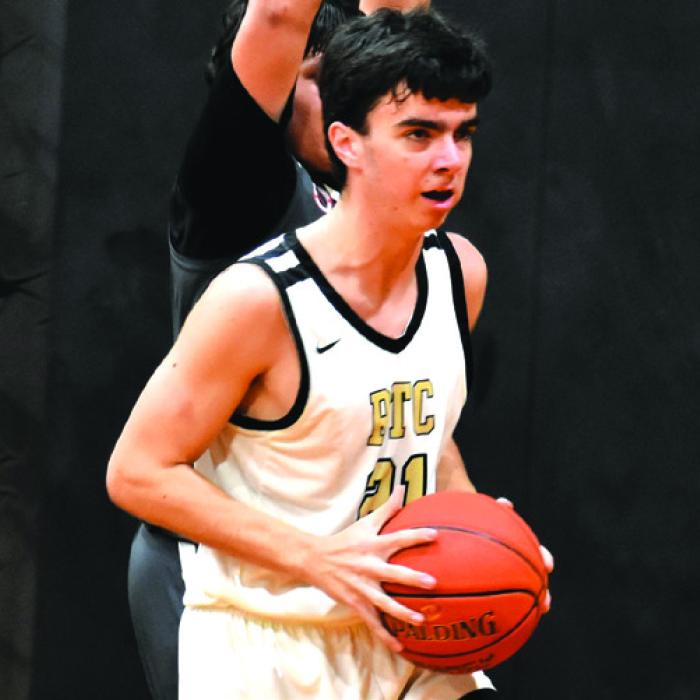 Round Top-Carmine’s Caden Tovey in action in Tuesday’s win over Buckholts. Photo by Paul Kipp