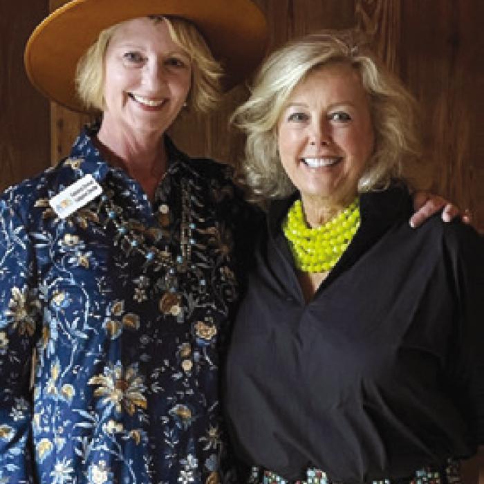 ARTS Executive Director Sandra Borne (left) with Event Chair Cathy Hutton (right) at Runway 159.