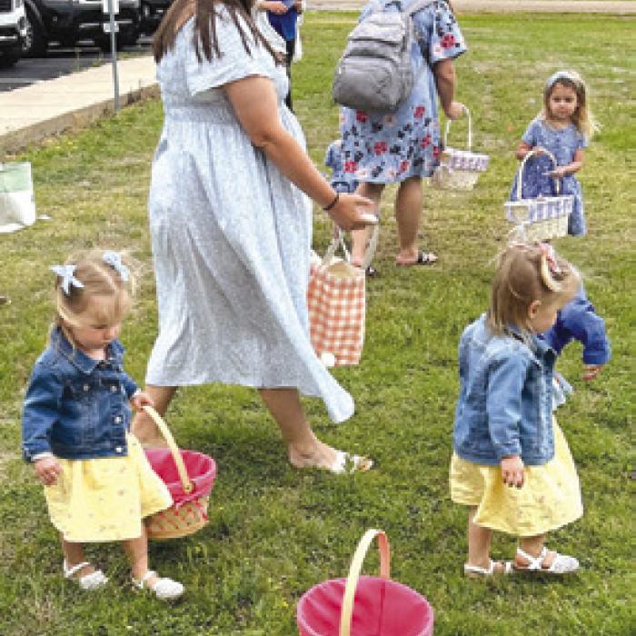 Kids of all ages enjoyed the Easter Egg Hunt in Warda at Holy Cross Church.