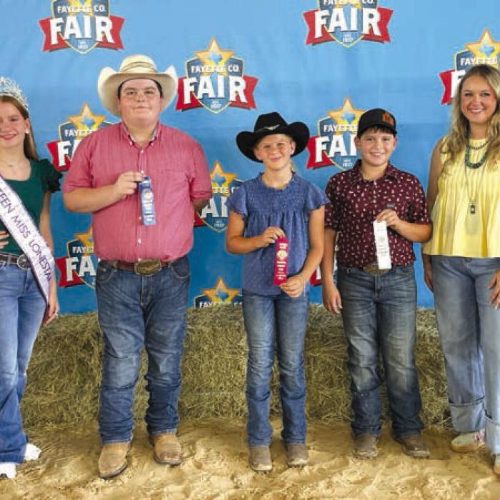 Recordbook/Interview Winners, Junior: Kylee Hoffmann-Teen Miss Lone Star State agHERculture, Rilan Karisch, Harper Pittman, Hudson Holub, sponsor La Grange Farm and Ranch, representative Morgan Dornak.