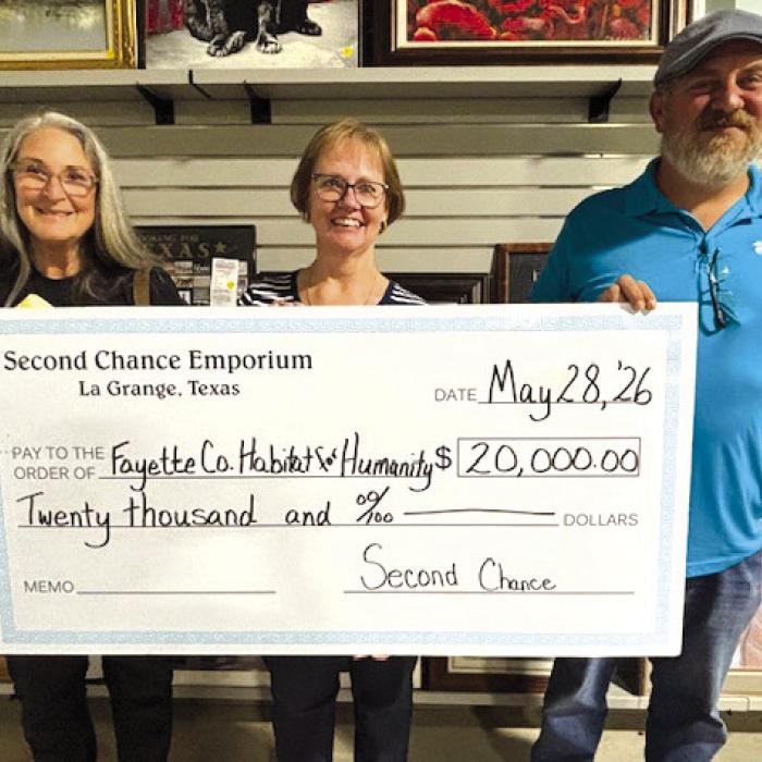 Second Chance Donates to Habitat for Humanity