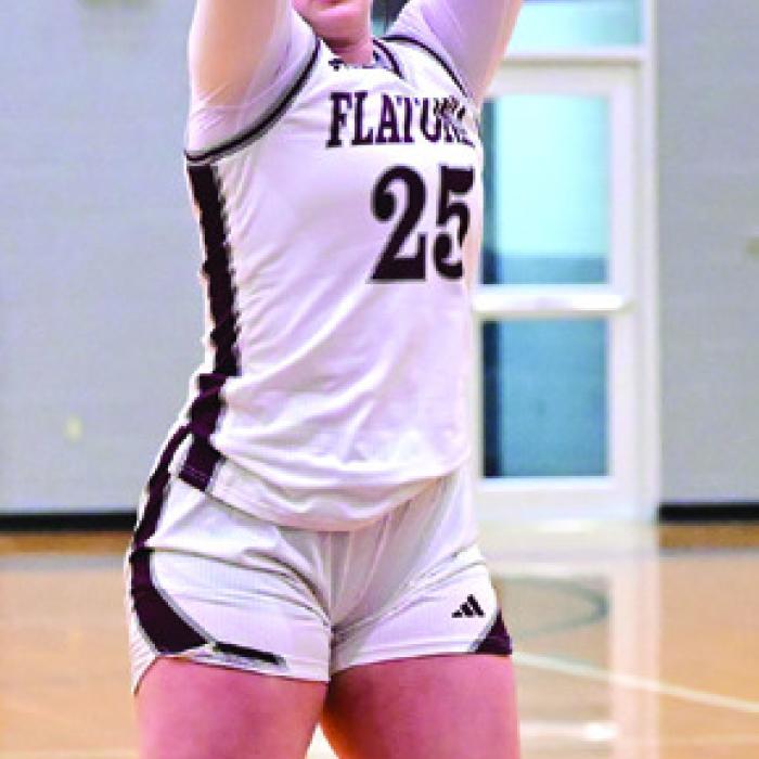 Allie Uzzell goes to the free throw line for Flatonia Friday. Photo by Stephanie Steinhauser