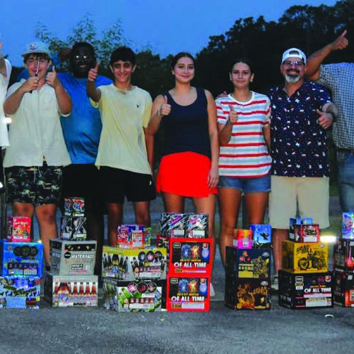 Fireworks Team: Justin Simpson, Harper Spencer, Cody McCarty, C.J. Scranton, Ian Hill, Trinity Yanis, Kayden Yanis, Deviro Yanis, Jr., Jorge Sanchez, Van Hill