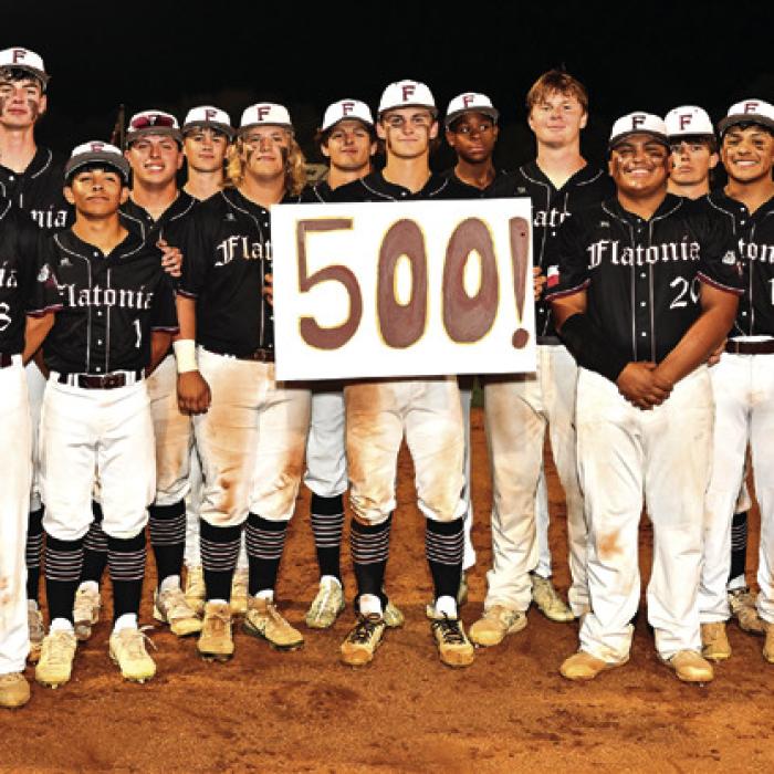 Flatonia pitcher Titan Targac (who has signed to pitch for Texas State) picked up his 500th career strikeout with the Bulldogs in Tuesday’s district win over Weimar. Photos by Stephanie Steinhauser