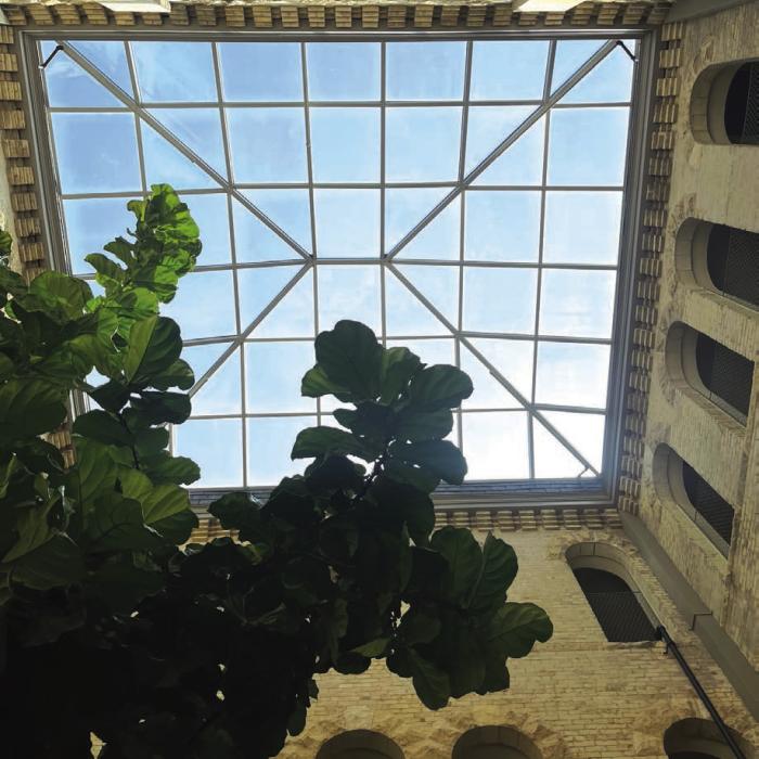 Shown here are several angles of the beautiful courtyard atrium at the center of the Fayette County courthouse in La Grange. For decades the atrium was closed off and used for storage until a renovation 20 years ago restored it to its original glory. Photos by Jeff Wick