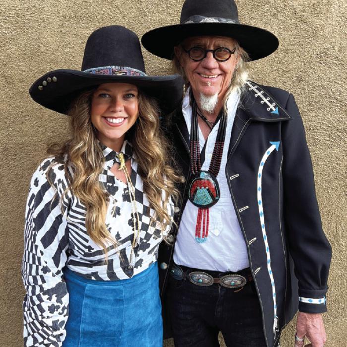 Allen Wilkinson of “Thunderbird Hats” and Courtney Jansky of “Suede and Honey.”