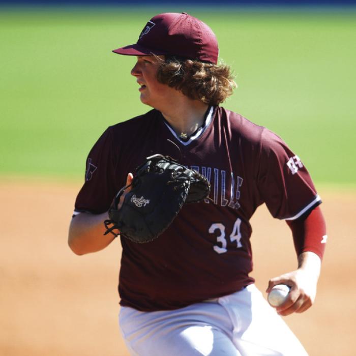 Fayetteville’s Chance Konvicka, shown here at last season’s state baseball tournament, threw a no-hitter Tuesday.