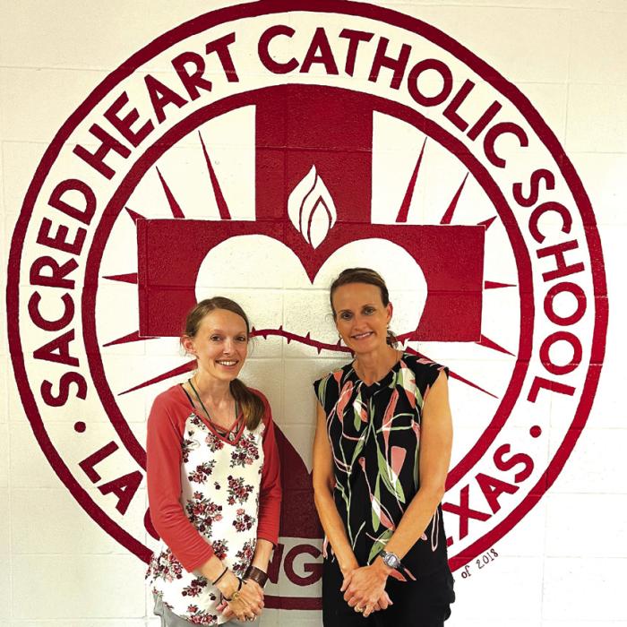 Katie Janda (the new Director of Admissions and Development), left, and Karissa Kleiber (the new Sacred Heart Principal), right.