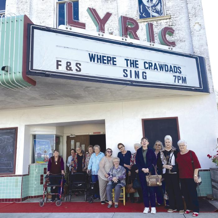 This group of seniors enjoyed at matinee movie at the Lyric Theatre in Flatonia.