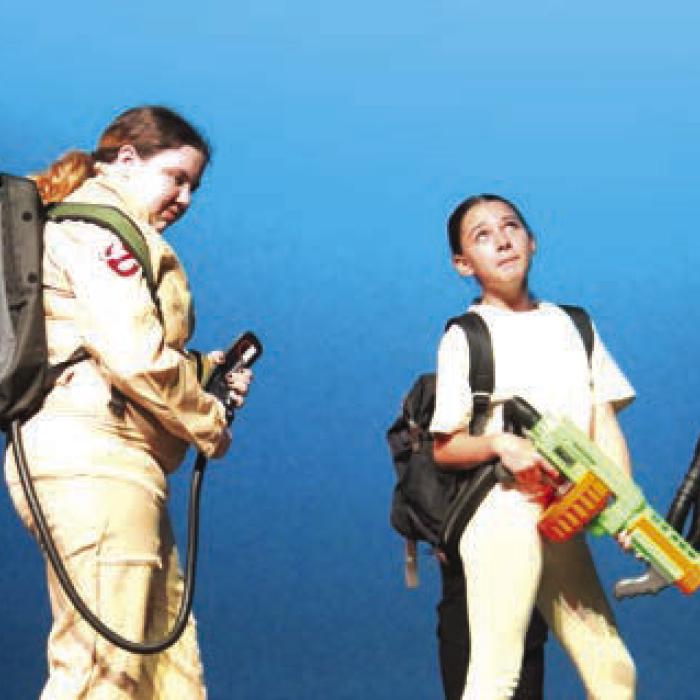 Apparition Apprehenders, the play’s take on the Ghostbusters.