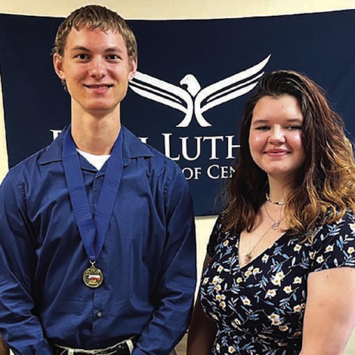 Faith Lutheran High School seniors, Tim Meyer and Kaydee Schroeder, competed in the Texas Association of Private and Parochial Schools (TAPPS) music event at Concordia University in Austin. Tim received a “superior” rating for his French Horn solo and Kaydee received an “excellent” rating for her vocal solo.