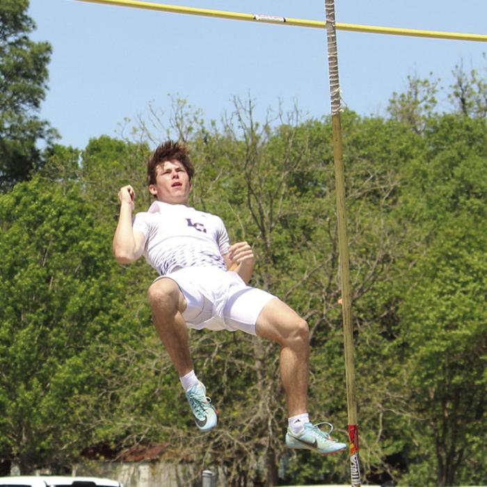 La Grange’s Cordale Knapik won the boys pole vault at the area meet, clearing 13-6.
