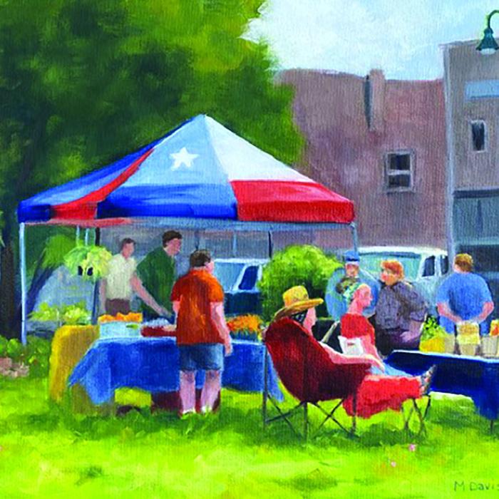 Local artist Marsha Davis-Riley shared this photo of La Grange’s Farmers Market she recently painted “I love going to the Farmer’s Market in La Grange on Saturdays! There is such a fun variety of items for sale; and the folks selling them are friendly and excited about their wares,” she said. The La Grange Farmers Market is open every Saturday morning on the courthouse square.
