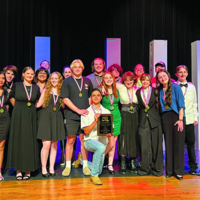 The La Grange High School One Act play cast and crew.