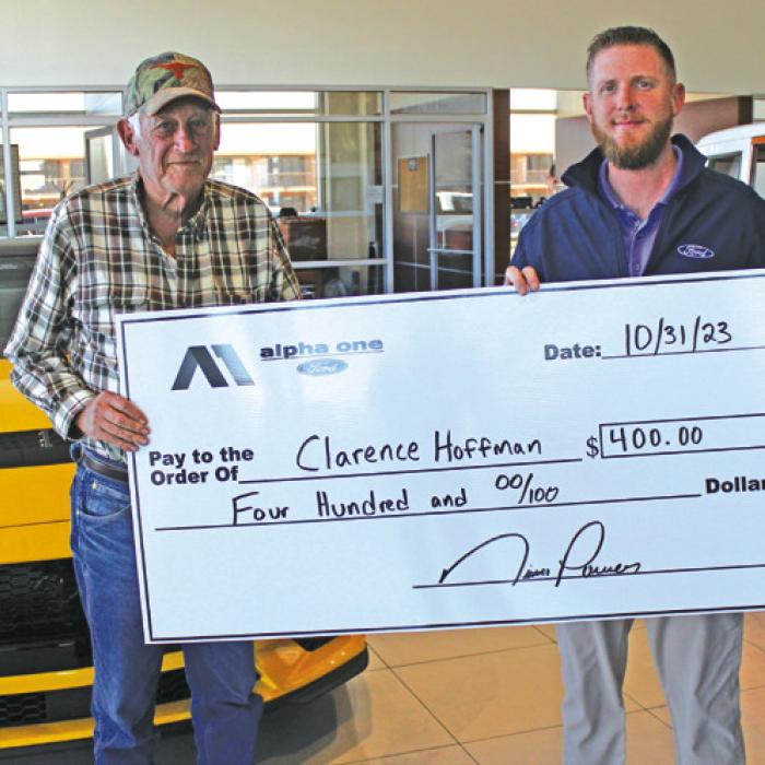 Hoffman Wins $400 Football Jackpot