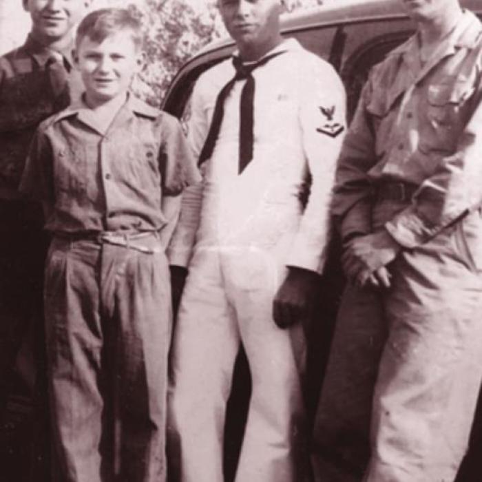 Cordell’s three older brothers served their country in World War II. The Levien brothers in about 1945 (left to right) are: Hershel, Cordell, Leroy and Kenneth.