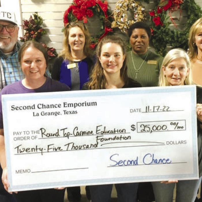 Second Chance Donates to RT-C Education Foundation
