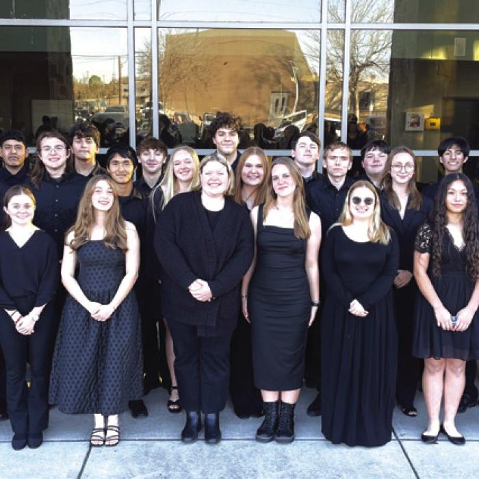 The La Grange High School All-Region band honorees.