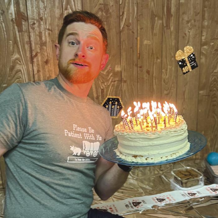 Pastor Beck of Holy Cross in Warda enjoyed a 40th Birthday celebration on Friday, Jan. 3.